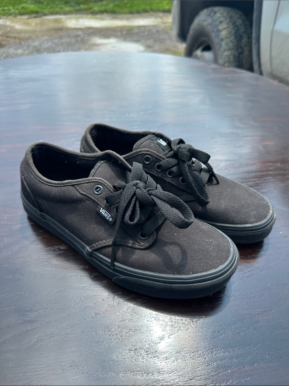 Vans Atwood Low Black Canvas Skate Shoes Mens 6.5 Low Top Sneakers